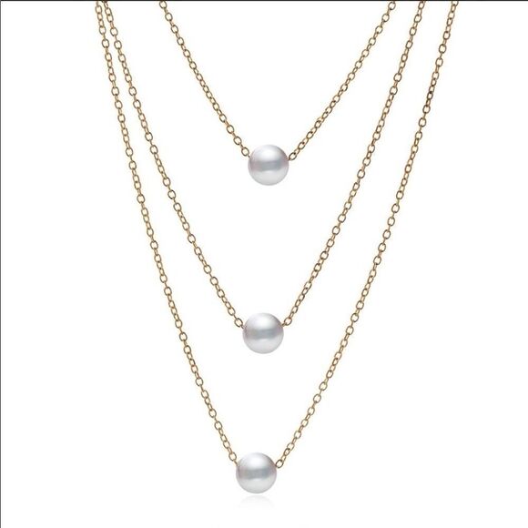 Multilayer Pearl Necklace Chic Versatile - Picture 3 of 10